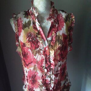 New York City Design Company crinkle floral top size XL